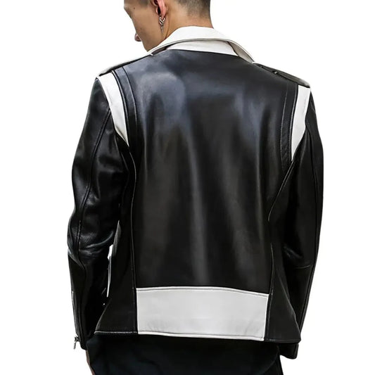 Men's Black Biker Leather Jacket