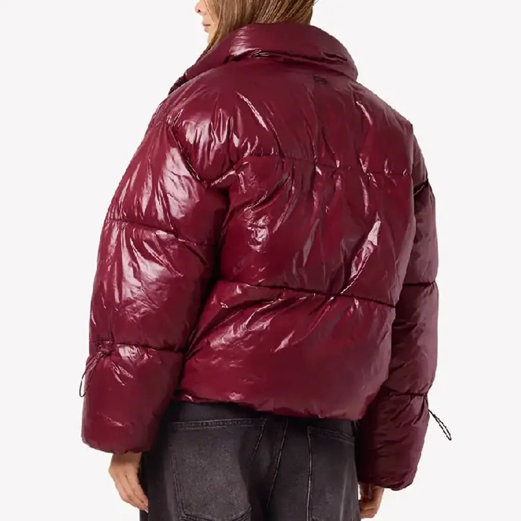 2Cherry-Daddy-Issues-S02-Taj-Atwal-Maroon-Puffer-Jacket