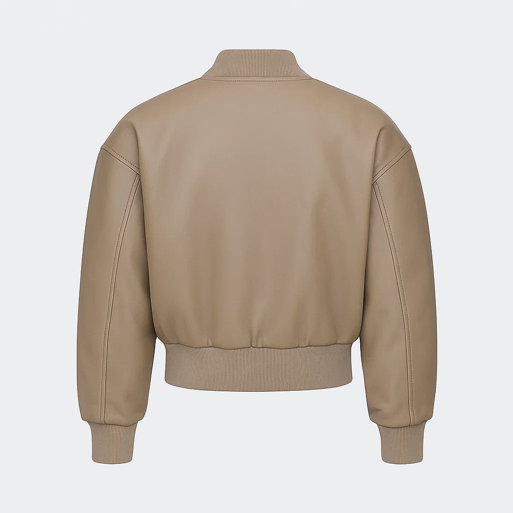 Brown-Cropped-Leather-Jacket