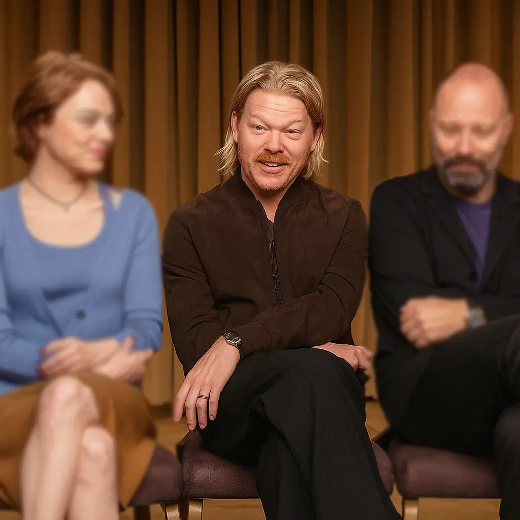 Bugonia-Interview-Jesse-Brown-Suede-Jacket