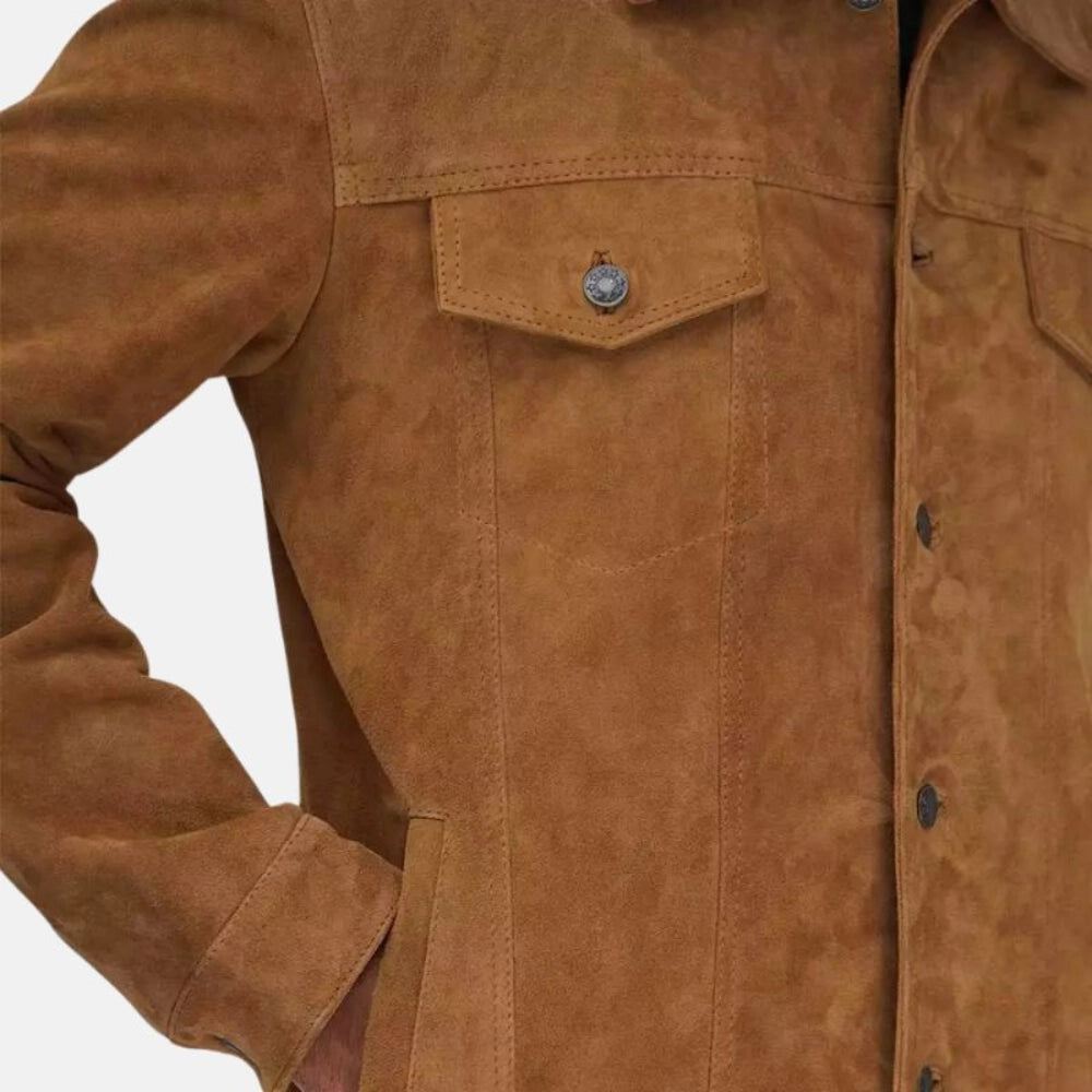 CamelBrownSuedeMenJacket