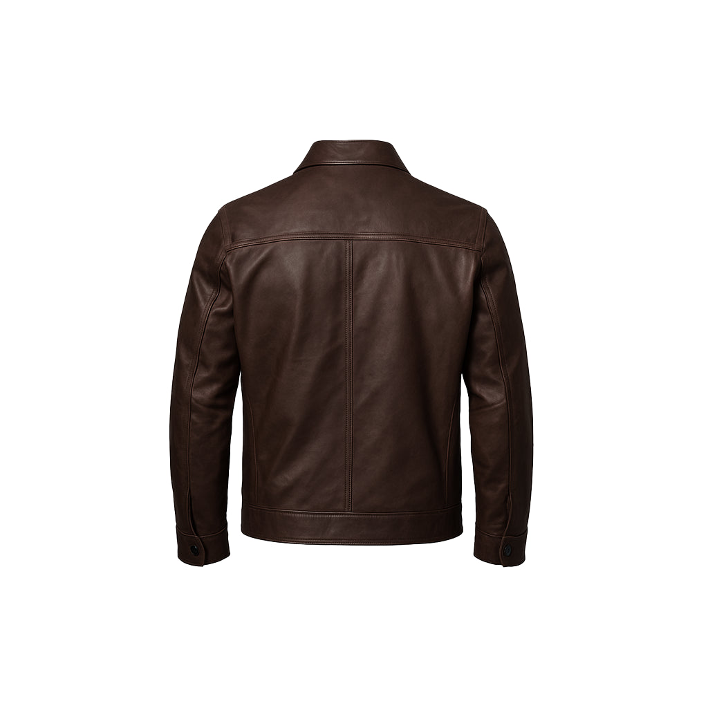 Dan-Morgan-The-Family-Plan-2-Mark-Wahlberg-Brown-Leather-Jacket
