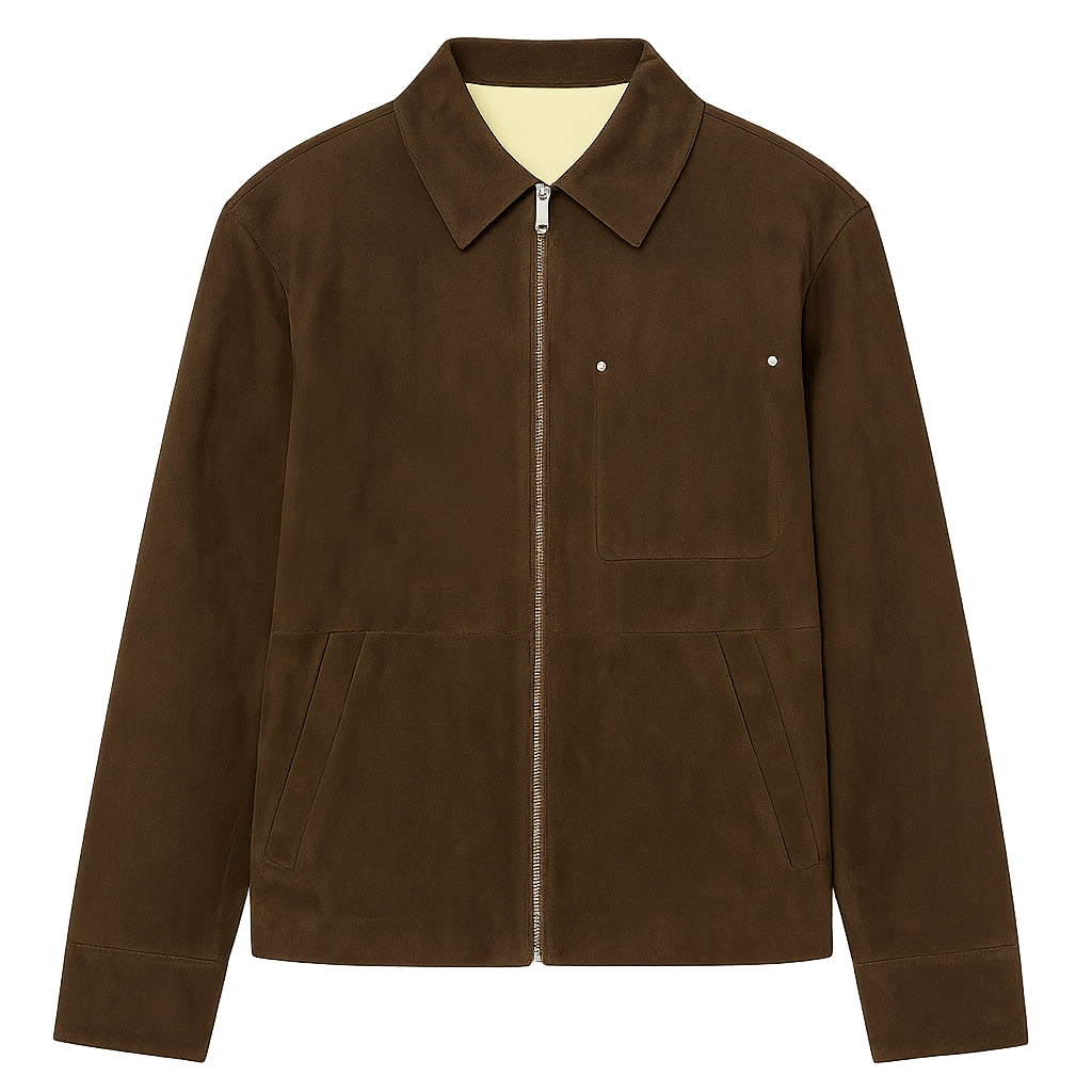 Die-My-Love-Premiere-2025-Robert-Pattinson-Brown-Suede-Jacket