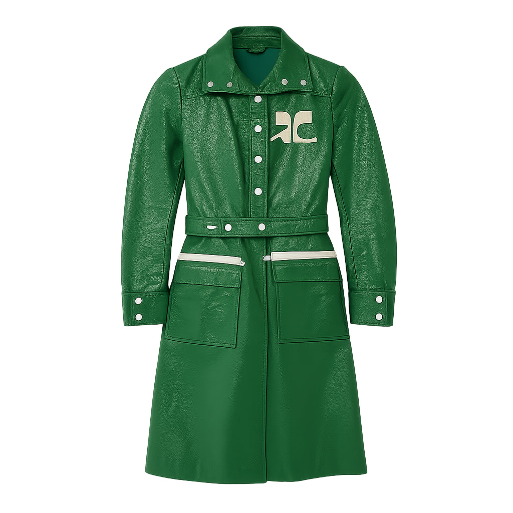 Gigi-Gladstone-Wild-Cherry-Nicole-Lecky-Green-Leather-Coat