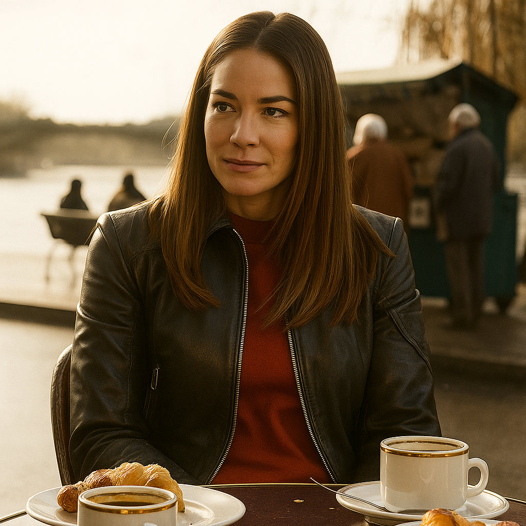 Jessica-Morgan-The-Family-Plan-2-Monaghan-Black-Leather-Jacket