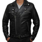 Men's Black Moto Leather Jacket