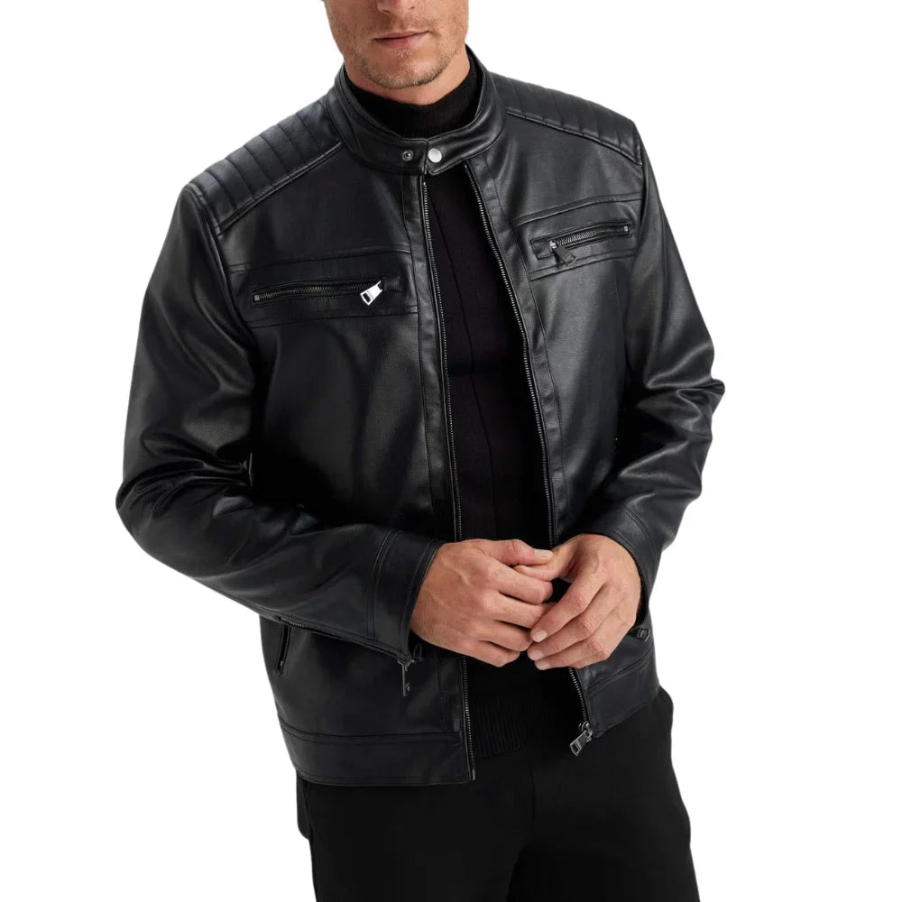 Men_sBlackQuiltedBikerRealLeatherJacket