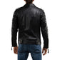 Men's Black Quilted Leather Jacket
