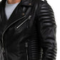 Men's Black Quilted Leather Jacket