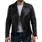 Men's Black Quilted Leather Jacket