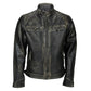 Mens Distressed Biker Leather Jacket
