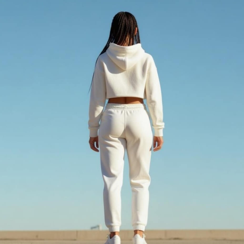 Signature White Crop Hoodie – Live Your Edge
