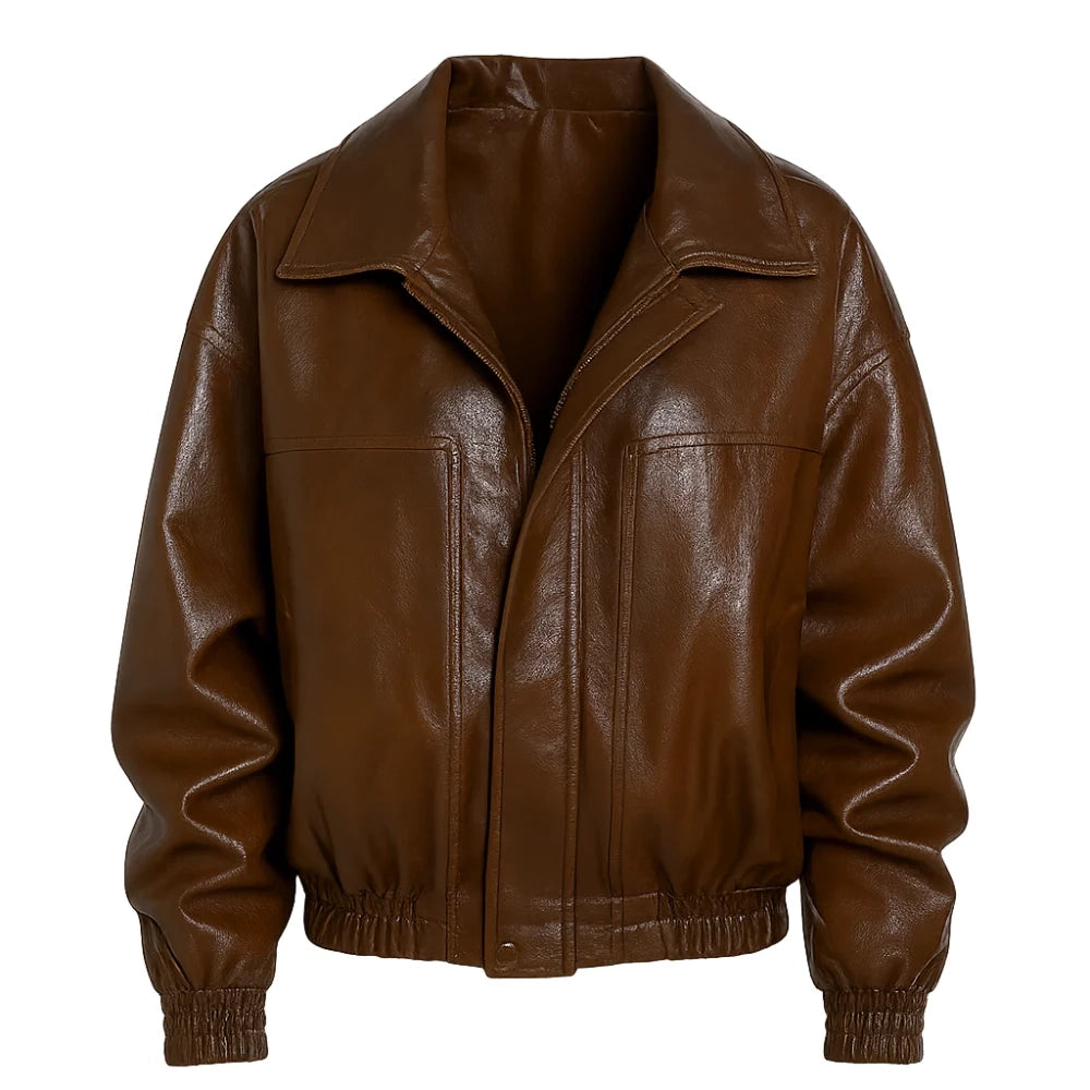 TaylorSwiftBrownLeatherJacket