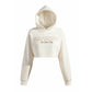 Urbanixity Signature White Crop Hoodie Live Your Edge