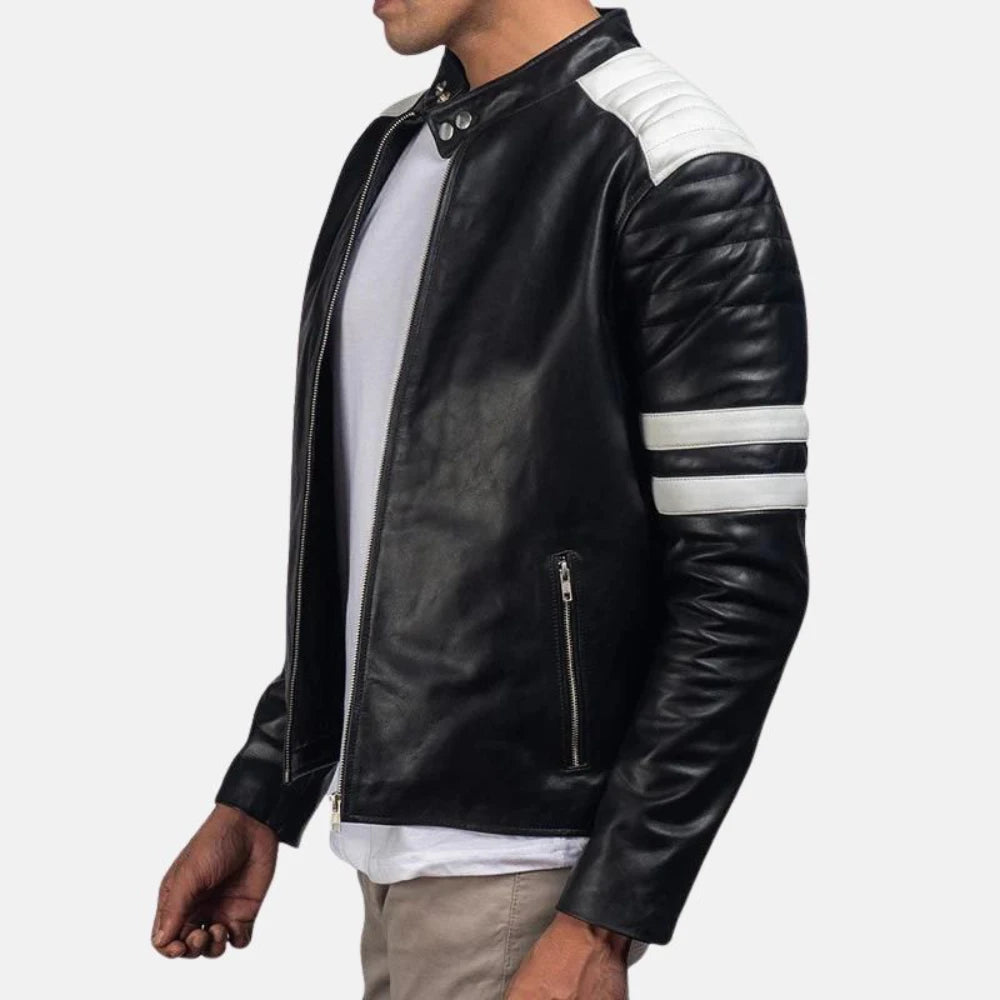White_And_Black_Leather_Jacket