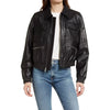 WomensBlackBomberLeatherJacket