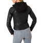 WomensCafeRacerJacketBlackHooded