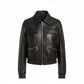 Womens Black Bomber Leather Jacket